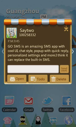 Tema GO SMS Pro yang Bagus, Baik | Secret Garden Download