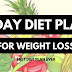 7 Day Diet Plan to Lose Belly fat?