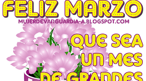 Tarjeta de Feliz Marzo con grandes bendiciones