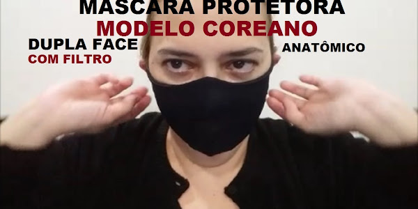 Mascara Protetora Modelo Coreano Dupla Face com Filtro