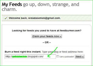 cara memasang feedburner di blog