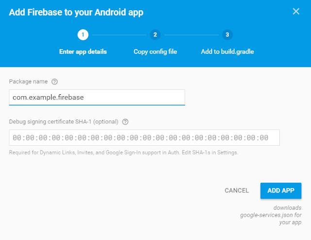 Steps to setup Firebase