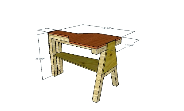 standard workbench top dimensions