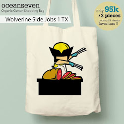 OceanSeven_Shopping Bag_Tas Belanja__Fun Cartoon_Wolverine Side Jobs 1 TX