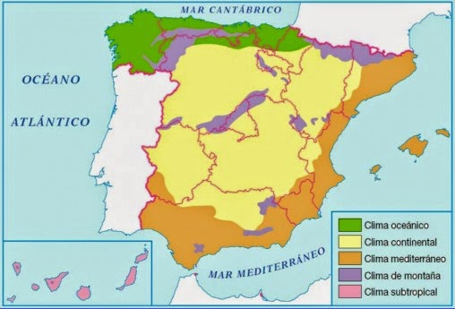 Resultado de imagen de climas de españa