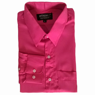 kemeja pria polos pink