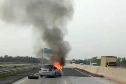 4 Orang Meninggal Kecelakaan Ditol Sumatra Mobil Terbakar Dikejadian