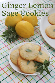 Food Lust People Love: These ginger lemon sage cookies combine ground ginger, lemon and sage for bright tart bites that go perfectly with a cup of tea. 