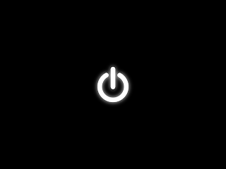 Minimal Power Button Logo Dark HD Wallpaper