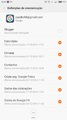 menu contactos android sync