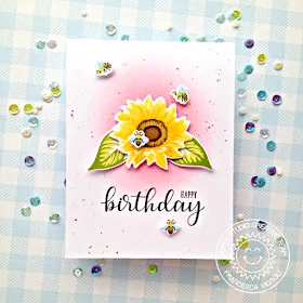 Sunny Studio Stamps: Sunflower Fields Birthday Balloons Happy Birthday Card by Franci Vignoli