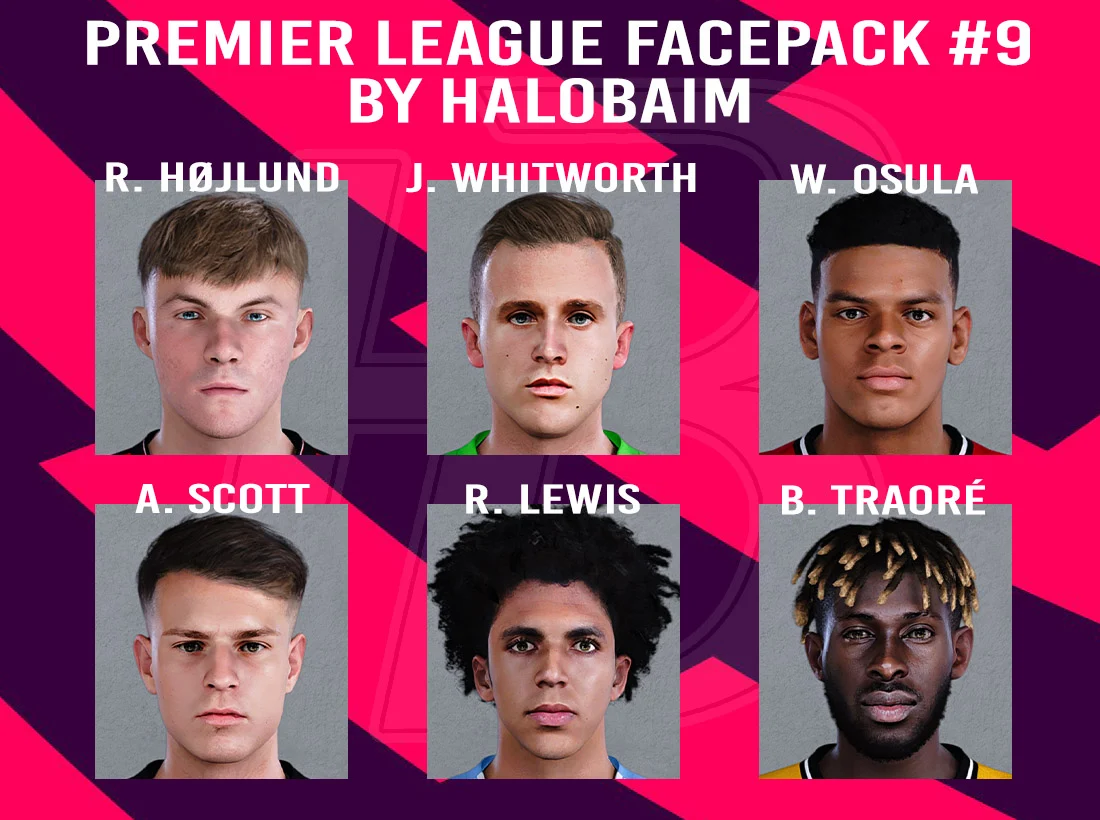 PES 2021 Premier League Facepack #9 By Halobaim