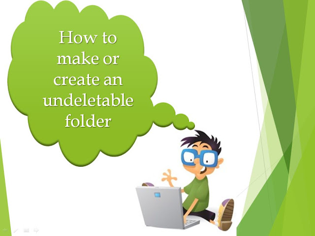 How to make an undeletable folder