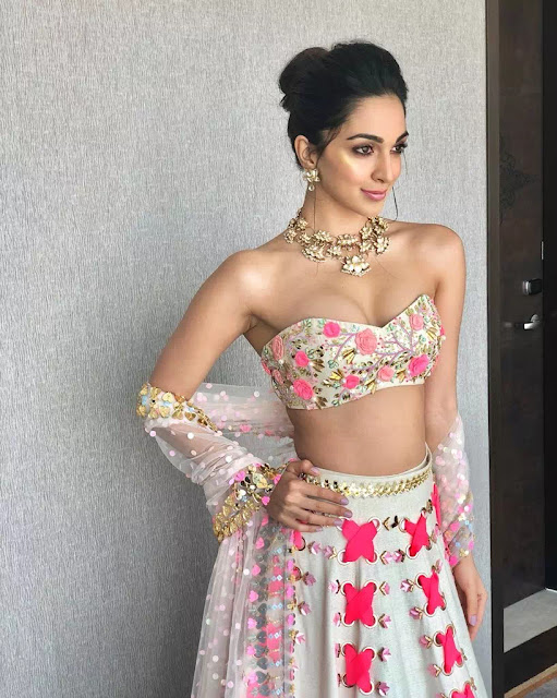 Kiara Advani High Bun Style