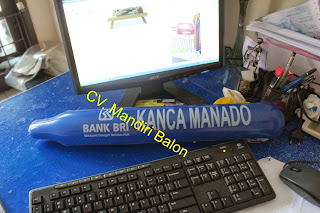 BALON SUPORTER LOGO BANK BRI KANCA MANADO 