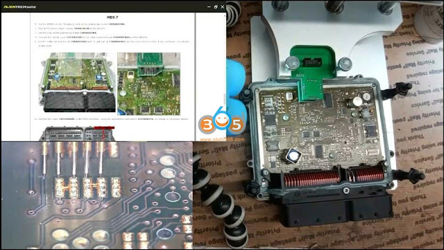 Read Mercedes ME9.7 ECU with Alientech KESS3 4