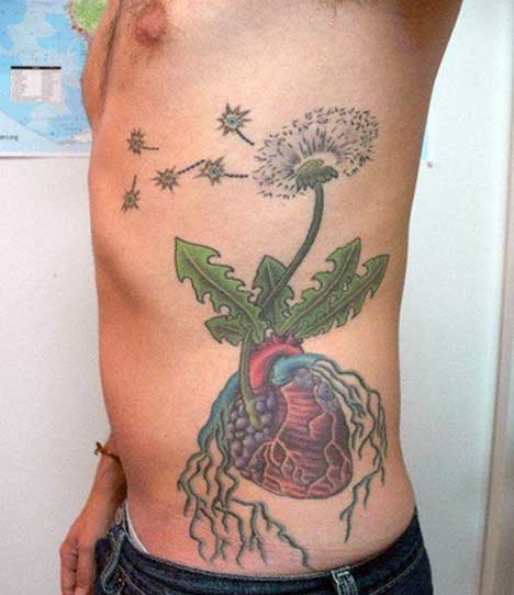 heart banner tattoo