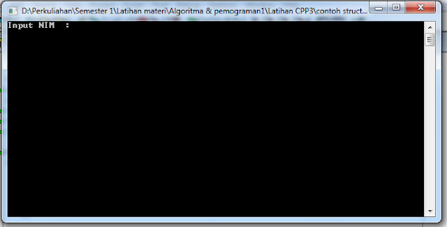 Contoh Program C++ Penginputan Data Nilai Mahasiswa 