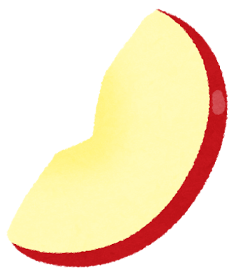 スライスされたリンゴのイラスト