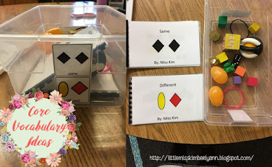 Core Vocabulary Tubs/ Activities for Special Education