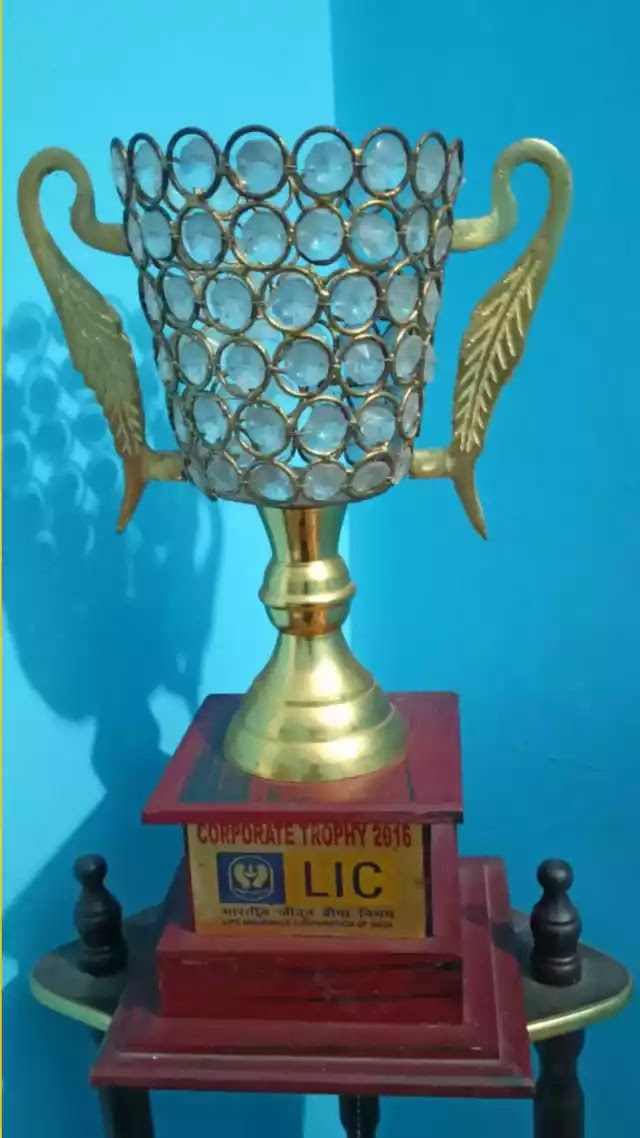 09 Trophy of LIC Agent Surinder Verma Received from LIC