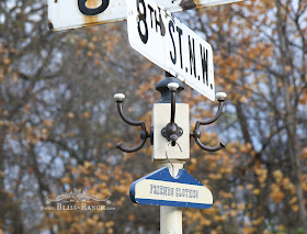 Coat Tree Street Sign Bliss-Ranch.com #maisonblanchead