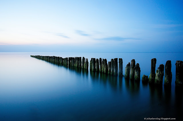 long exposure, Kołobrzeg, plaża, długa ekspozycja, kolor