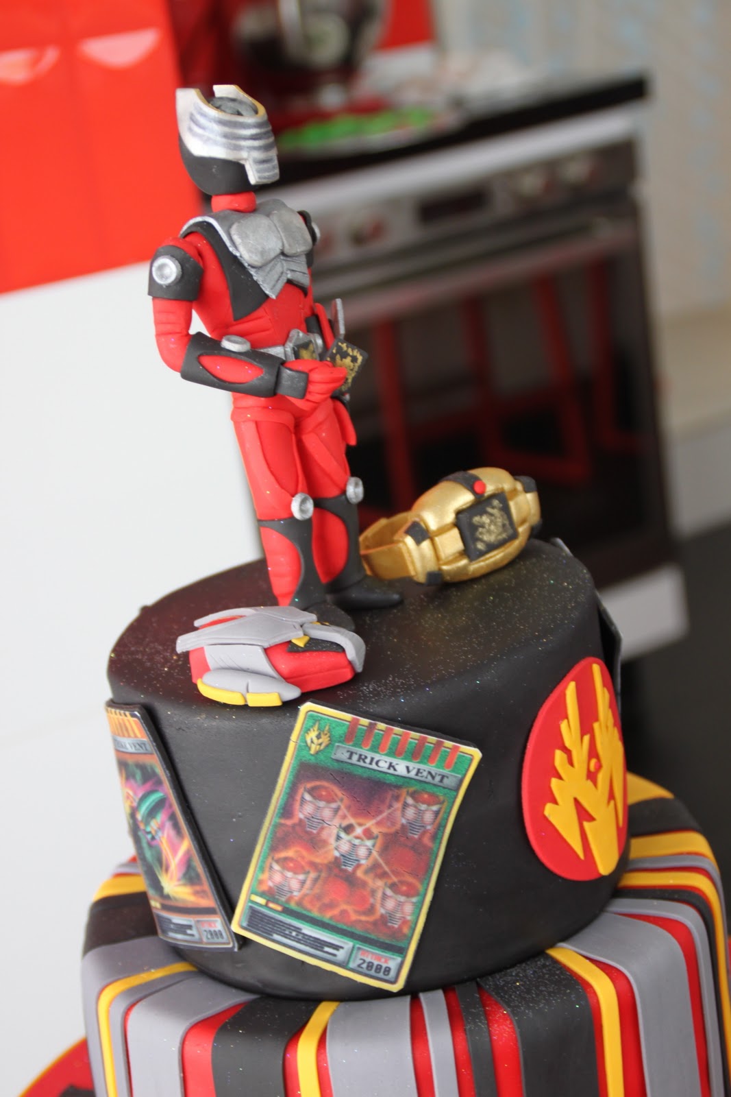 Celebrate With Cake 2 Tier Karmen Rider Dragon Knight Cake - kamen rider dragon knight roblox