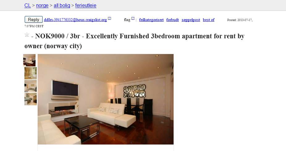 furnished apartment Craigslist for Rent by Owner | 926 x 489