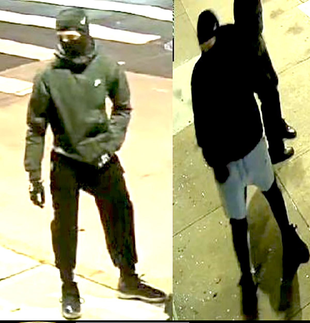 The NYPD is searching for these men in connection with a burglary at a Queens smoke shop. -Photo by NYPD