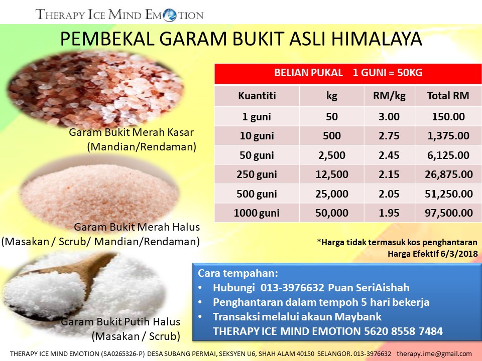 KAMI PEMBEKAL GARAM BUKIT HIMALAYA  SERI AISHAH BLOG
