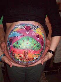 body art grávidas coração