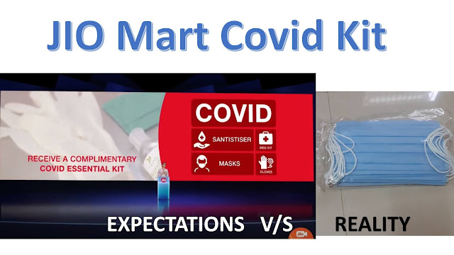 relaince jio mart free covid kit, expectation versus reality