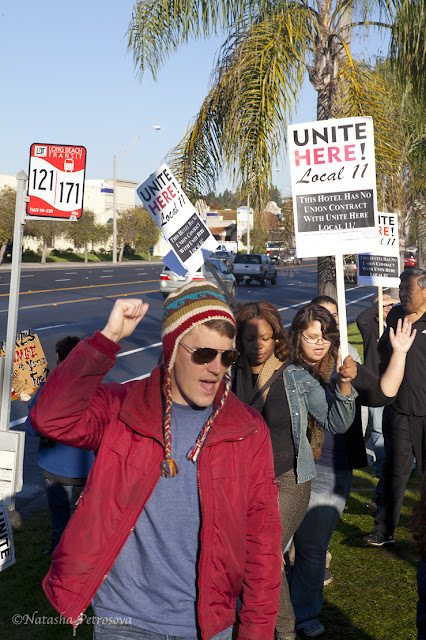 protest, best western, measure N, unite here local11, minimum wage