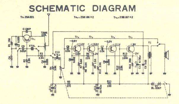 Schematic diagram 5T-105 walkie talkie