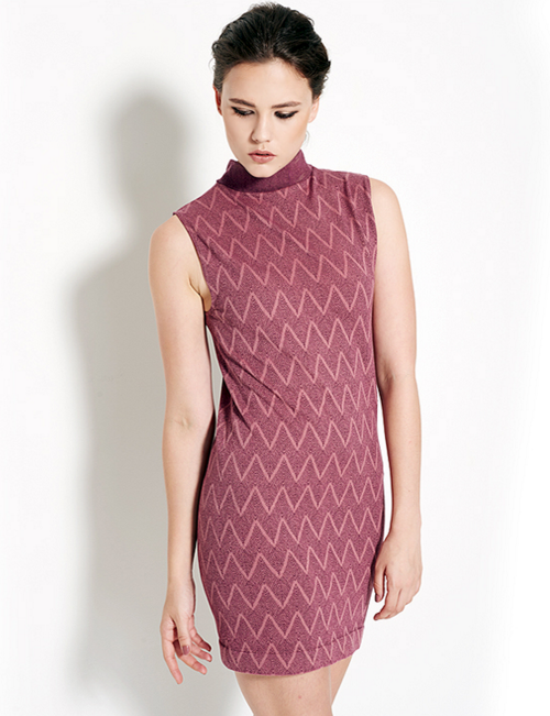 Zig Zag Pattern Sleeveless Dress