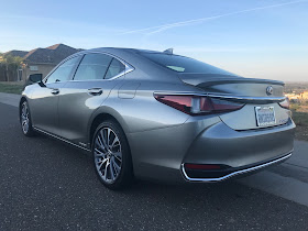 Rear 3/4 view of 2020 Lexus ES 300h