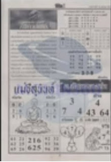 Thai Lottery 4pc First Paper For 16-10-2018