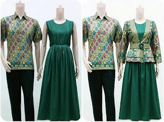 model baju batik couple gamis untuk keluarga