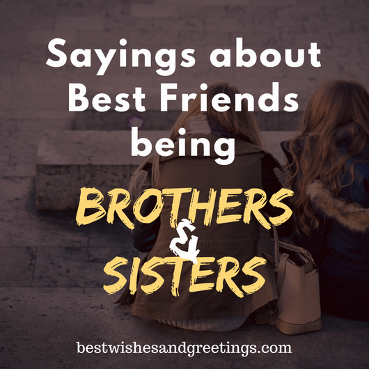 Sayings about Best Friends Being Sisters and Brothers