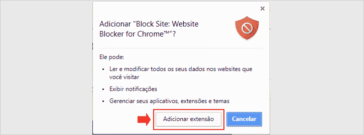 Autorizando instalação de extensão no Google Chrome