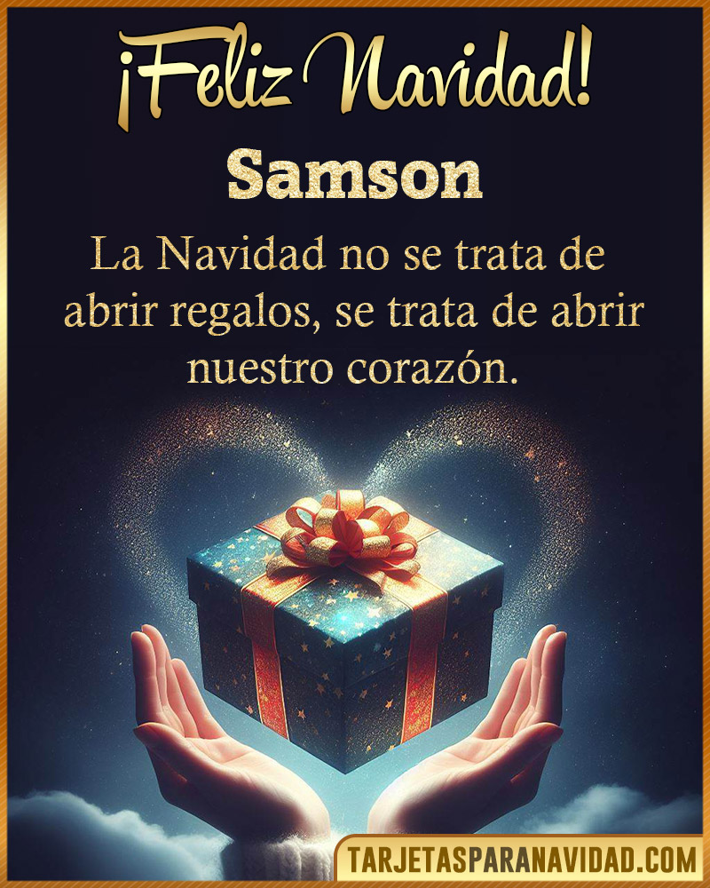 Tarjetas navideñas para Samson