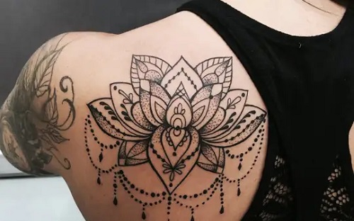 Back Shoulder tattoos women