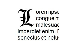 Word - exemple de lettrine