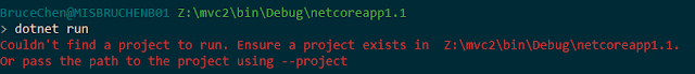 dotnet run error message