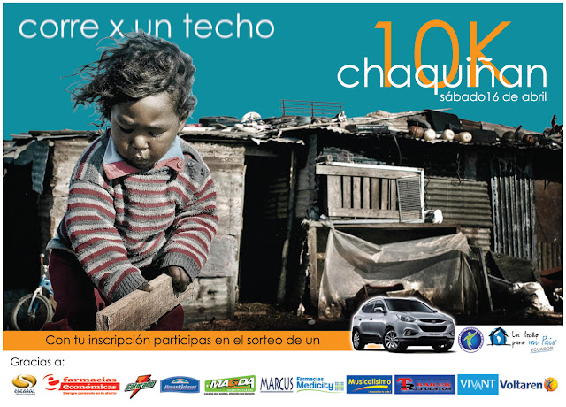 Carrera Chaquiñan 10K, ayuda a "Un Techo para mi Pais" y participa por un Tucson 0km: 16 abril (Inscripciónes hasta 15 abril)