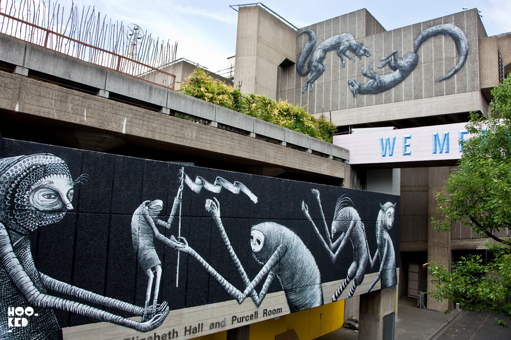 Street Artist Phlegm London Southbank Centre Mural