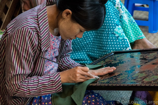 Artisans de la laque - Myinkaba - Myanmar - Birmanie