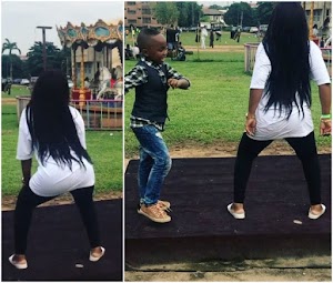 OMG! Mercy Aigbe twerks at her son’s 7th birthday (Watch Video)