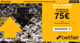 betfair supercuota liga Real Madrid gana Valencia 15-12-2019